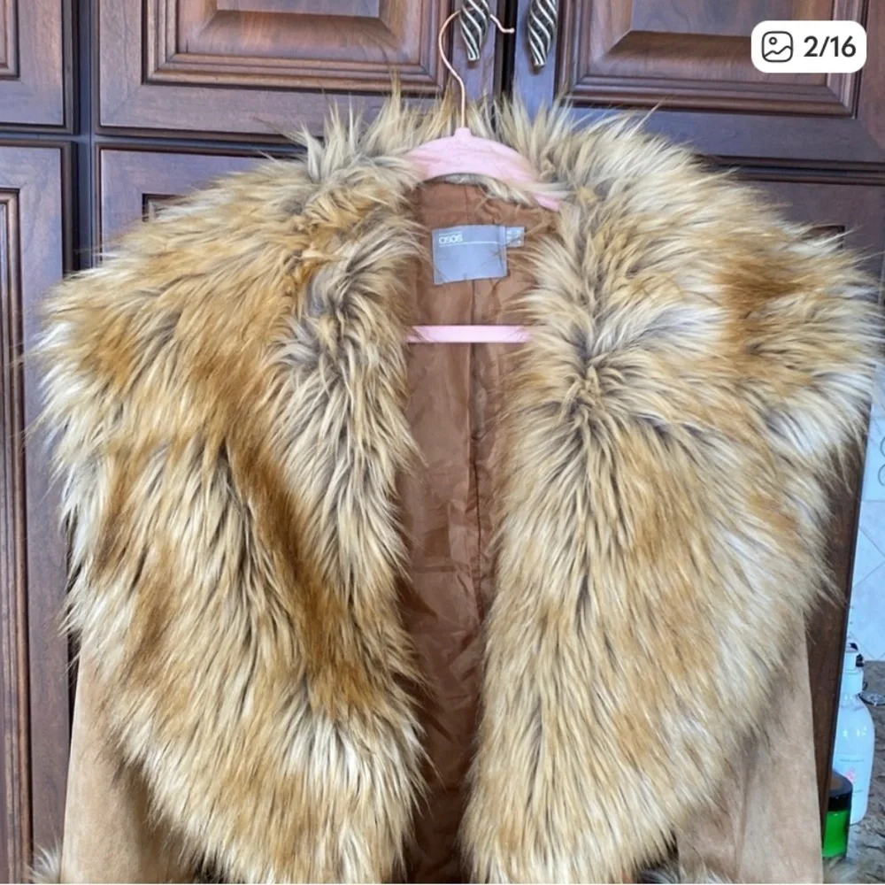 ASOS Multicolor Faux Fur Trim Teddy Jacket - Picture 2 of 15